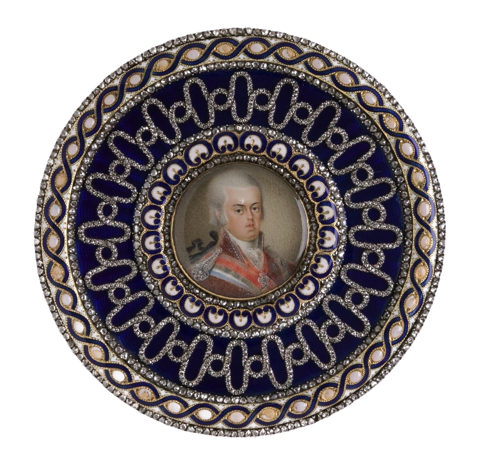 Gold and enamel bonbonnière. David Rudolph, Saint Petersburg, 1785.